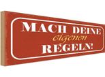 Vianmo Insegna In Legno 10X27 Cm Mach Deine Eigenen Regeln