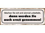 Vianmo Insegna In Legno 10X27 Cm Machen Sie Sich Erst Unbeliebt