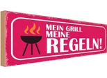 Vianmo Insegna In Legno 10X27 Cm Mein Grill Meine Regeln