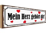Vianmo Insegna In Legno 10X27 Cm Mein Herz GehöRt Dir Herz