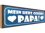 Vianmo Insegna In Legno 10X27 Cm Mein Herz GehöRt Papa