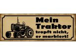 Vianmo Insegna In Legno 10X27 Cm Mein Traktor Tropft Nicht Er
