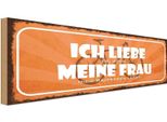 Vianmo Insegna In Legno 10X27 Cm Meine Frau Mich Radfahren LäSst