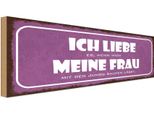 Vianmo Insegna In Legno 10X27 Cm Meine Frau Mich Saufen LäSst