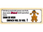 Vianmo Insegna In Legno 10X27 Cm Mein Hund Weiß Viel Zu Viel
