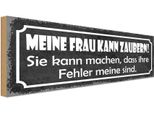 Vianmo Insegna In Legno 10X27 Cm Meine Frau Kann Zaubern Sie Kann