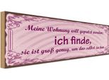 Vianmo Insegna In Legno 10X27 Cm Meine Wohnung Will Geputzt
