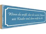 Vianmo Insegna In Legno 10X27 Cm Meiste MäNner Sind Wie Kinder
