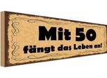 Vianmo Insegna In Legno 10X27 Cm Mit 50 FäNgt Das Leben An