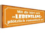 Vianmo Insegna In Legno 10X27 Cm Mit Dir Lebenslang Romantisch