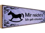 Vianmo Insegna In Legno 10X27 Cm Mir Reiht`S Ich Geh Schaukeln