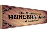 Vianmo Insegna In Legno 10X27 Cm Mitnahme Hundehaare Kostenlos