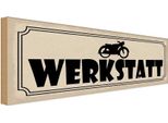 Vianmo Insegna In Legno 10X27 Cm Motorrad Wekstatt
