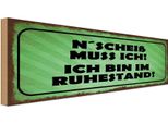 Vianmo Insegna In Legno 10X27 Cm N`Scheiß Muss Ich Im Ruhestand