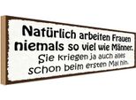 Vianmo Insegna In Legno 10X27 Cm NatüRlich Arbeiten Frauen Nie