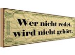 Vianmo Insegna In Legno 10X27 Cm Nicht Redet Wird Nicht GehöRt