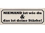 Vianmo Insegna In Legno 10X27 Cm Niemand Ist Wi Du Deine StäRke