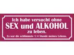 Vianmo Insegna In Legno 10X27 Cm Ohne Sex Und Alkohol Zu Leben