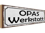 Vianmo Insegna In Legno 10X27 Cm Opas Wekstatt Familie