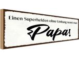 Vianmo Insegna In Legno 10X27 Cm Papa Superheld Ohne Umhang