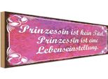 Vianmo Insegna In Legno 10X27 Cm Prinzessin Ist Kein Titel Ist