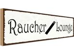 Vianmo Insegna In Legno 10X27 Cm Raucher Lounge