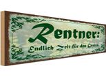 Vianmo Insegna In Legno 10X27 Cm Rentner Endlich Zeit FüR Garten