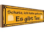 Vianmo Insegna In Legno 10X27 Cm Schatz Ich Gekocht Es Gibt Tee