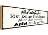 Vianmo Insegna In Legno 10X27 Cm Schokolade LöSt Keine Probleme