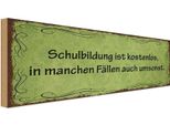 Vianmo Insegna In Legno 10X27 Cm Schulbildung Kostenlos Umsonst