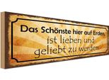 Vianmo Insegna In Legno 10X27 Cm SchöNste Lieben Geliebt Werden