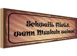 Vianmo Insegna In Legno 10X27 Cm Schweiß FließT Muskeln Weinen