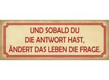Vianmo Insegna In Legno 10X27 Cm Sobald Du Antwort äNdert Frage