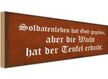 Vianmo Insegna In Legno 10X27 Cm Soldatenleben Hat Gott Gegeben