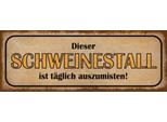 Vianmo Insegna In Legno 10X27 Cm Schweinestall TäGlich Auszumisen