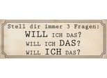Vianmo Insegna In Legno 10X27 Cm Stell 3 Fragen Will Ich Das