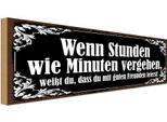 Vianmo Insegna In Legno 10X27 Cm Stunden Wie Minuten Vergehen