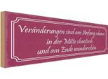 Vianmo Insegna In Legno 10X27 Cm VeräNderungen Am Anfang Schwer