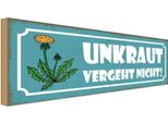 Vianmo Insegna In Legno 10X27 Cm Unkraut Vergeht Nicht Garten