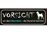 Vianmo Insegna In Legno 10X27 Cm Vorsicht Herrchen Hund Harmlos