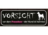 Vianmo Insegna In Legno 10X27 Cm Vorsicht Frauchen Hund Harmlos