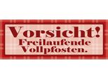 Vianmo Insegna In Legno 10X27 Cm Vorsicht Freilaufende Vollpfosten