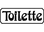 Vianmo Insegna In Legno 10X27 Cm Toilette