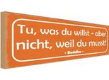 Vianmo Insegna In Legno 10X27 Cm Tue Was Du Willst Aber Nicht