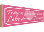 Vianmo Insegna In Legno 10X27 Cm TräUme Nicht Dein Leben Lebe