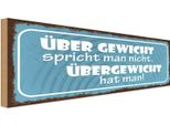 Vianmo Insegna In Legno 10X27 Cm üBer Gewicht Spricht Man Nicht