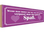 Vianmo Insegna In Legno 10X27 Cm Tun Was Sich GehöRt Kein Spaß