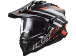 LS2 MX701 Explorer Carbon Edge Motocross Helm, Schwarz/Orange, S (55/56)