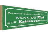 Vianmo Insegna In Legno 10X27 Cm Wahres GlüCk Wenn Du Mut Hast