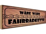 Vianmo Insegna In Legno 10X27 Cm WäRe WäRe Fahrradkette